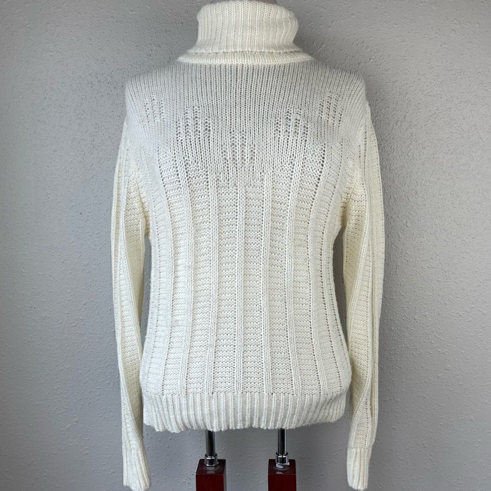 Vintage Acrylic Fibre Turtleneck Sweater Size M EUC